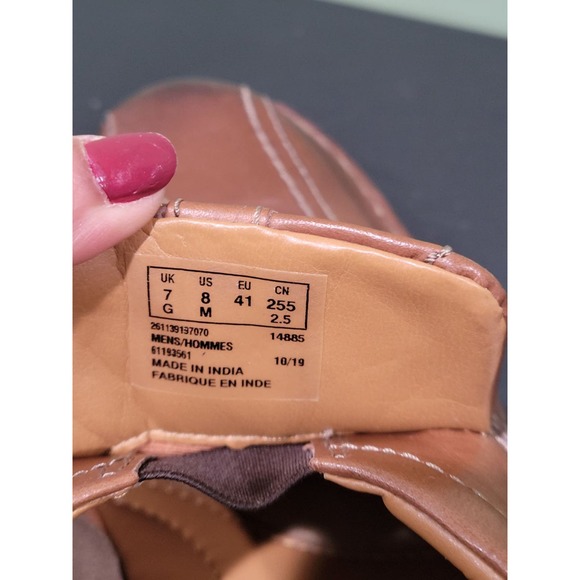 CLARKS mens Escalade Brown Leather Step Slip-On shoes Size 8 - Picture 5 of 10